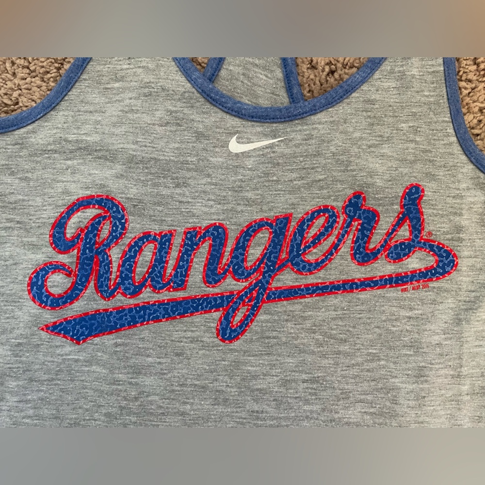 Texas Rangers Nike DriFit Racerback Tank Top - Picture 2 of 4